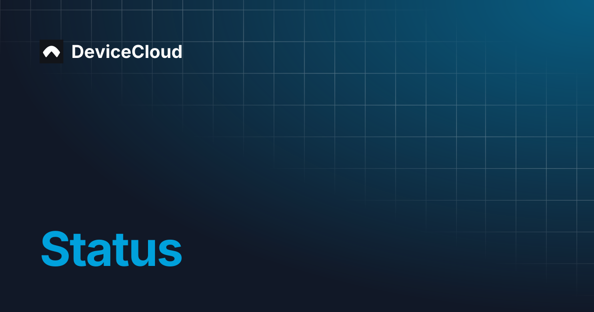 Status | DeviceCloud